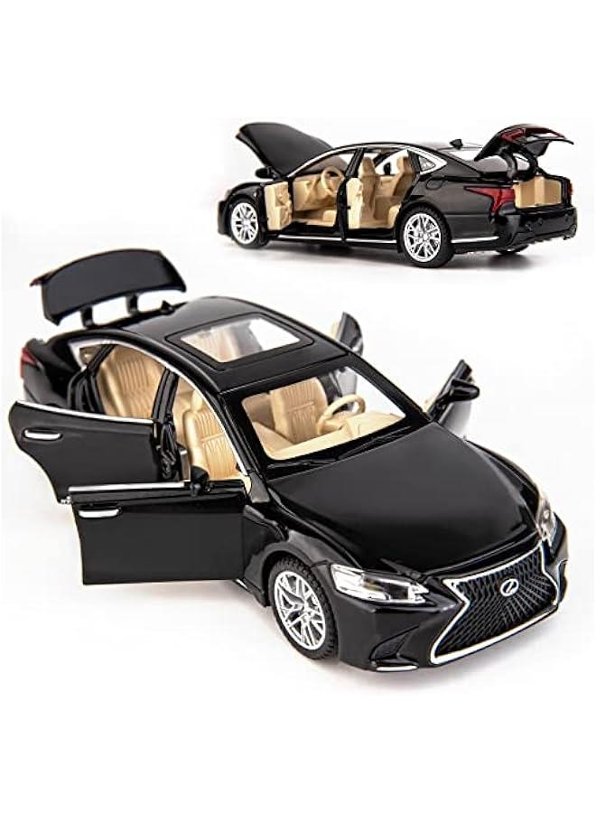 OCTOBER 1/32 Compatible for Lexus Ls500h Model Car, Zinc Alloy Pull Back Toy car with Sound and Light for Kids Boy Girl Gift(Black)  - Image 4
