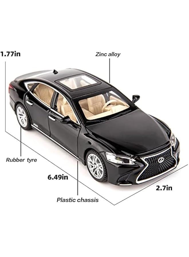 OCTOBER 1/32 Compatible for Lexus Ls500h Model Car, Zinc Alloy Pull Back Toy car with Sound and Light for Kids Boy Girl Gift(Black)  - Image 3