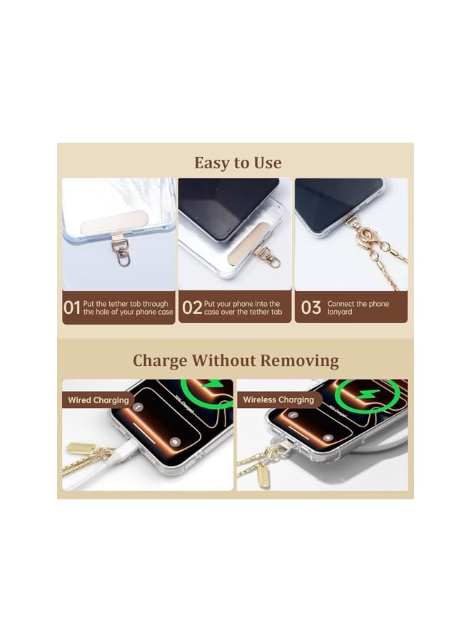 Green Tiger Phone Wrist Strap Metal Phone Chain Wristlet Strap Detachable iPhone Lanyard Wrist with Stainless Steel Tether Tab iPhone Charm strap For Women girls Shopping Traveling Party Walking, One Size - Image 5