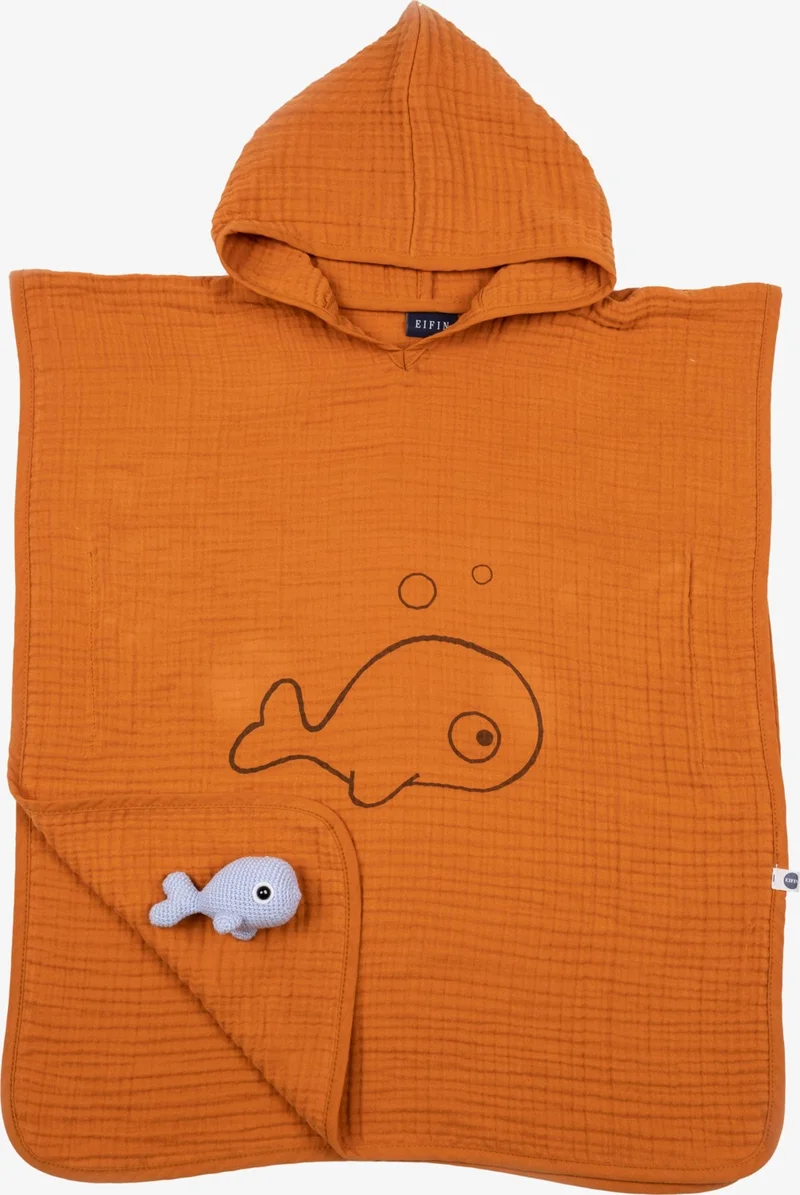 ايفين 4 Layers Muslin Hooded Poncho Cotton with EIF's Special Box