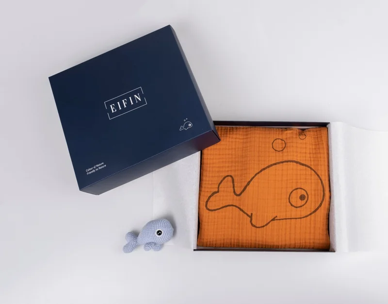 ايفين 4 Layers Muslin Hooded Poncho Cotton with EIF's Special Box