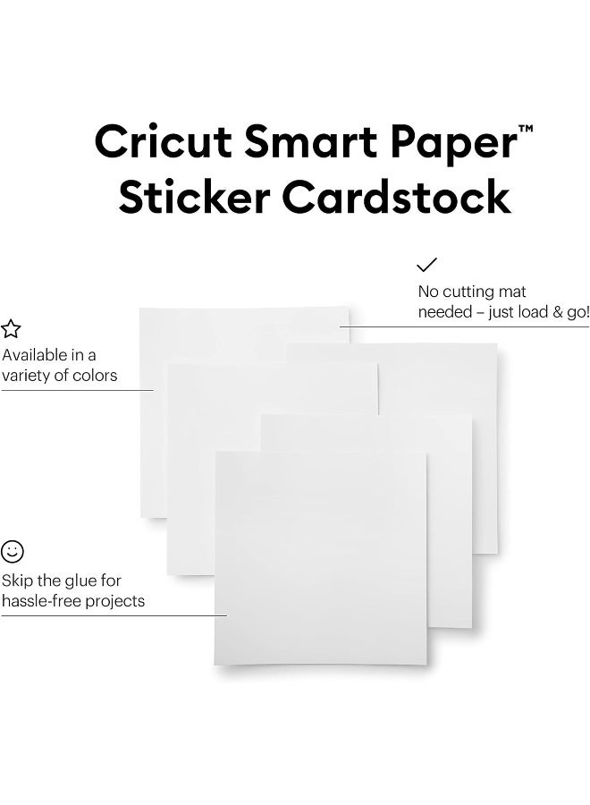 Cricut Smart Sticker Cardstock 33x33 Cm 10 Sheets White - Image 2