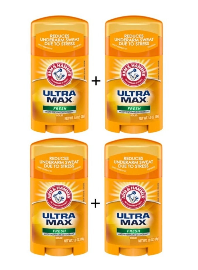 Arm & Hammer Ultra Max Fresh Solid Deodorant, 1.0 oz Each * Set of 4 - Image 1