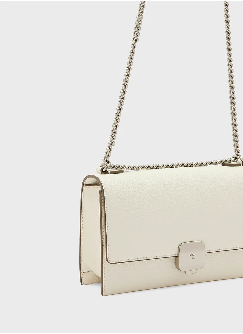 Calvin Klein Jeans Forged Chain Flap Crossbody