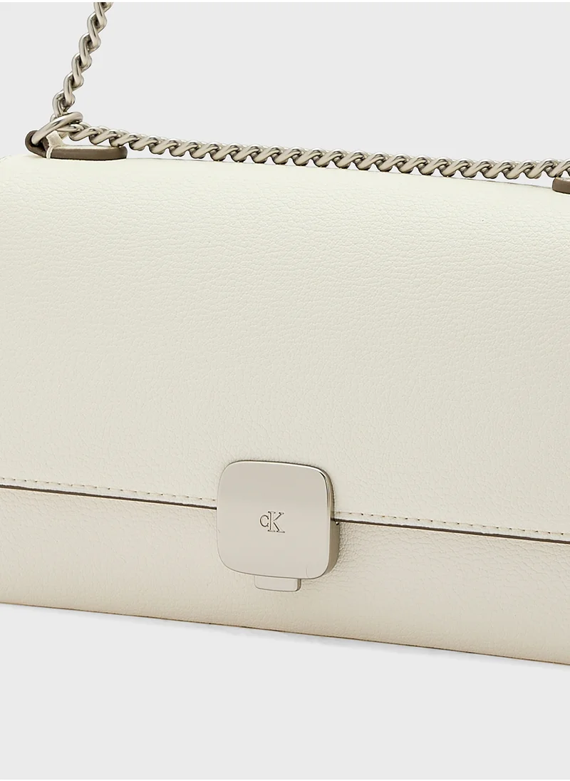 Calvin Klein Jeans Forged Chain Flap Crossbody