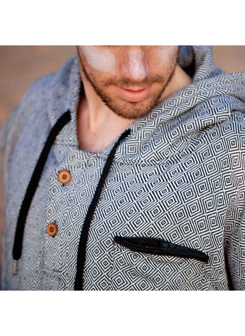 Open Road Goods Open Road Goods Surf Poncho  100 Cotton Adult Hooded Changing Towel  Grey Black Turkish Robe  Surf Change Poncho Surfers Robe Wetsuit Changing Robe  Men  Womens Swim Parka 