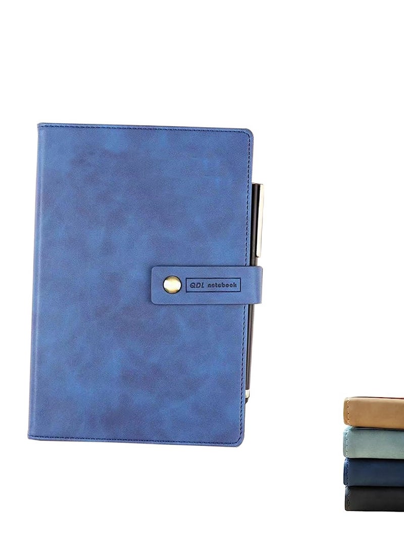 LYNLYN Refillable Writing Journals Notebook,A5 Ruled Magnetic Faux Leather Hardcover Notebook for Men and Women, Great Gift for Business School Travel Personal  - Image 1