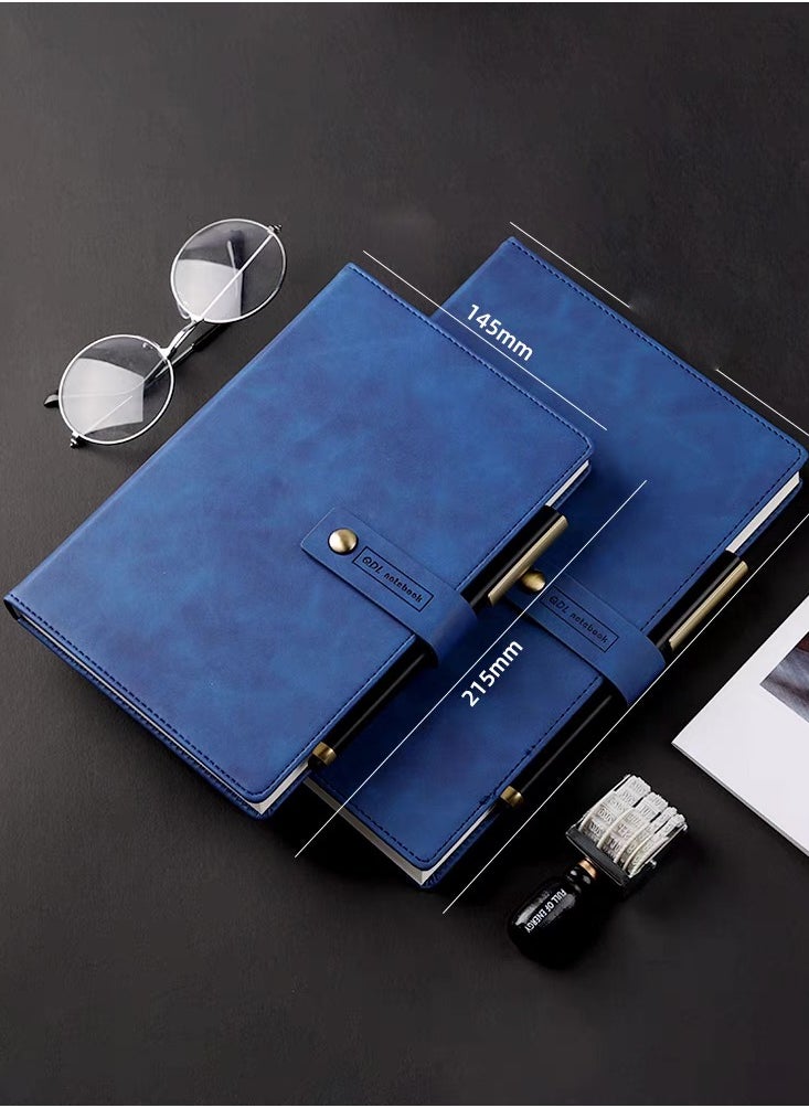 LYNLYN Refillable Writing Journals Notebook,A5 Ruled Magnetic Faux Leather Hardcover Notebook for Men and Women, Great Gift for Business School Travel Personal  - Image 3
