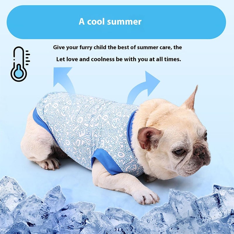 Dog Cooling Shirt V Neck Design Breathable Fabric for Active Pets Hot Weather Outdoor Adventures Beach Walks Color Large Dog Cooling Vest - Image 4