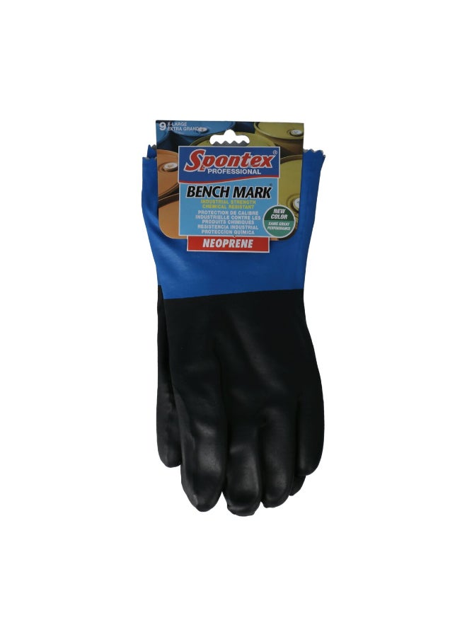 Spontex Durable Neoprene Machine Washable Bench Mark Gloves Black and Blue X-Large 33004 - Image 1