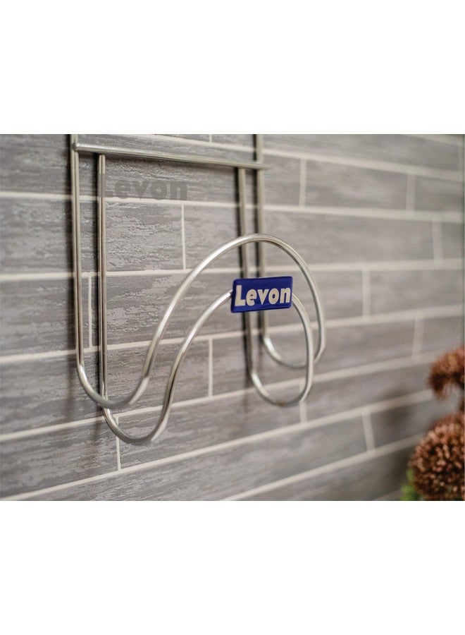 Levon Stainless Steel Hanging Chakla Belan Stand | Rolling Pin Stand with Tong Holder for Kitchen - Size (185 X 60 X 360 mm) - Image 3