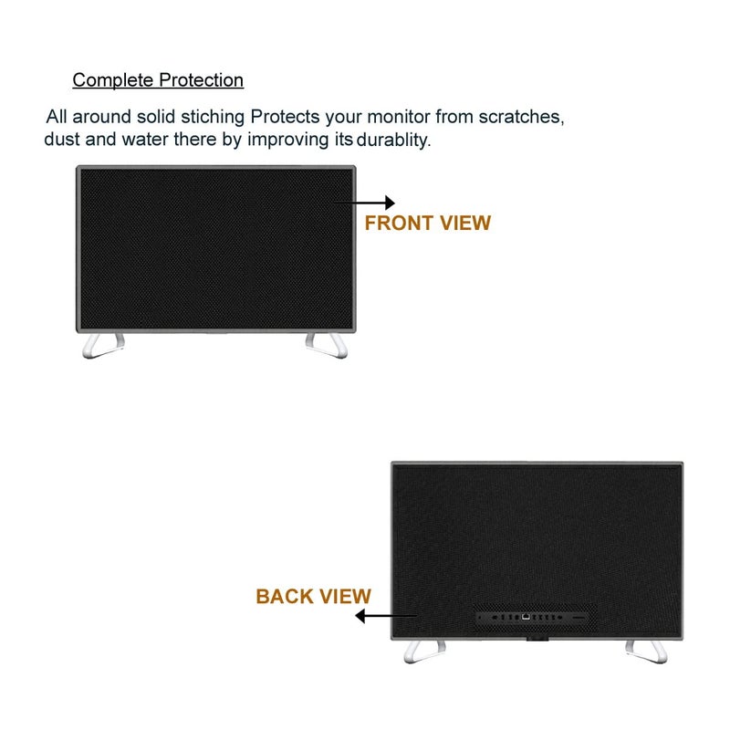 Palap Monitor Dust Cover Water Resistant Nylon Fabric Anti-Static Dustproof LCD/LED/HD Panel Case Computer Screen Protective Sleeve Compatible with HP All in ONE Desktop 24 inches (Black) - Image 2