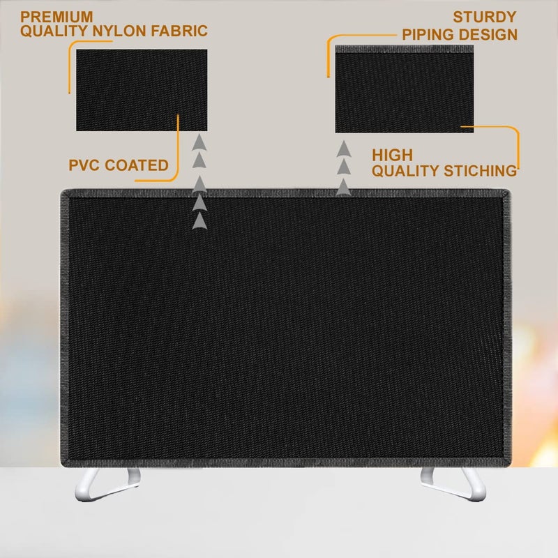 Palap Monitor Dust Cover Water Resistant Nylon Fabric Anti-Static Dustproof LCD/LED/HD Panel Case Computer Screen Protective Sleeve Compatible with HP All in ONE Desktop 24 inches (Black) - Image 4