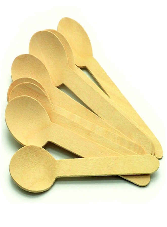 FASH Disposable Wooden Spoons, 100% Biodegradable & Eco-Friendly Disposable Spoon, for Home Event Supplies, Party Supplies (50) - Image 1