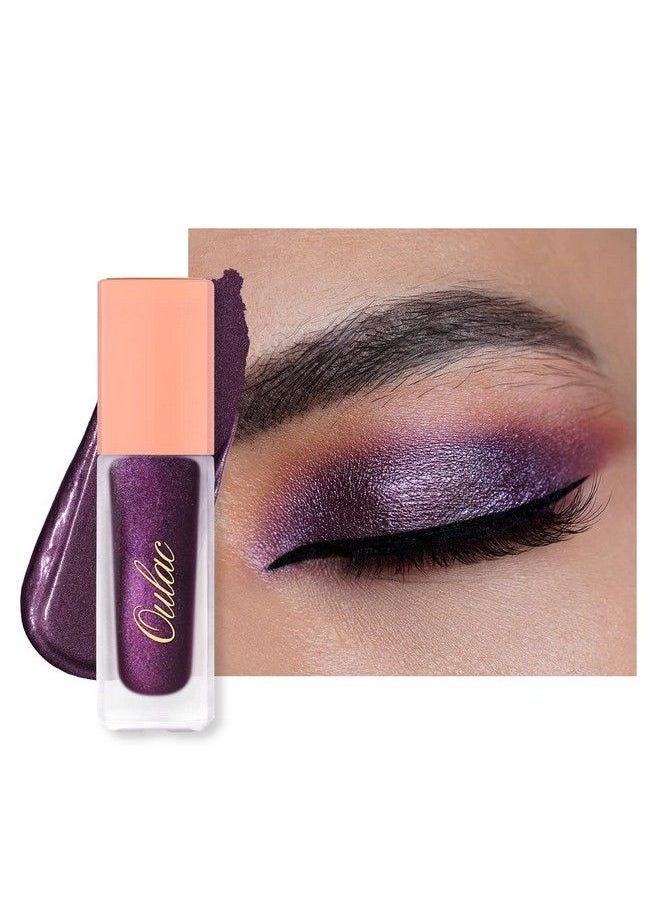 Oulac Liquid Glitter Eyeshadow Purple Glitter for Purple Smokey Eye Makeup Liquid Eyeliner High Pigmented Sparkling Eyeshadow Easy to Remove Vegan & CrueltyFree019 oz Vamp it Up (26)  - Image 1
