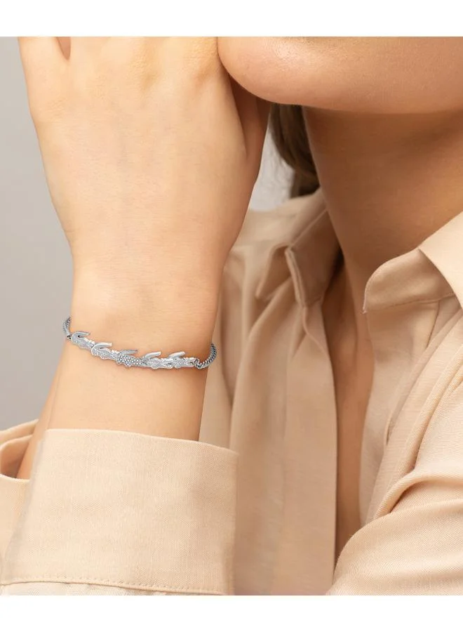 Lacoste CROCODILE Bracelet in Stainless Steel with Crocodile-Shaped Charms