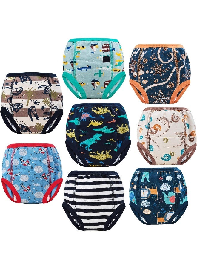 MooMoo Baby MooMoo Baby 8 Packs Toddler Training Underwear for Boy and Girls Strong Absorbent Cotton Training Pants 2-7T  - Image 1