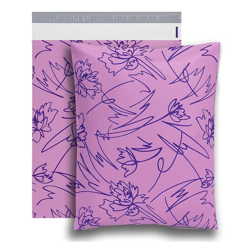 POLYSELLS 100pcs 10x13 Inches Poly Mailers Waterproof & Tear Resistant Mailing Envelopes, Cute Small Business Bags for Clothes, Gifts - Inspiration classic - Image 1