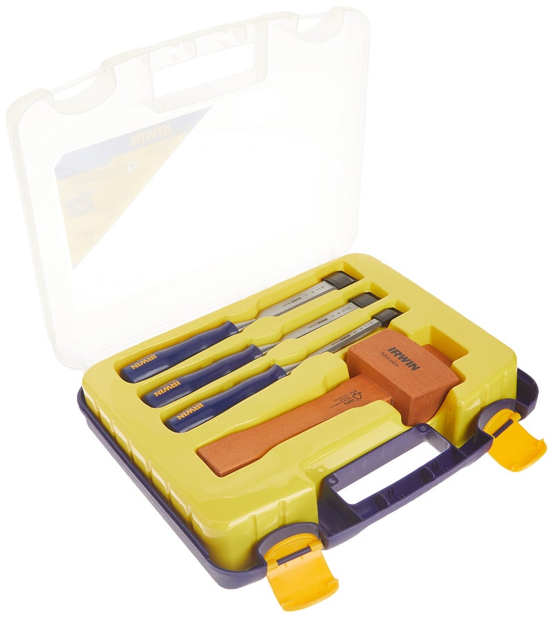 IRWIN Chisel Set for Woodworking with Mallet, 4-Piece (1788114) - Image 1