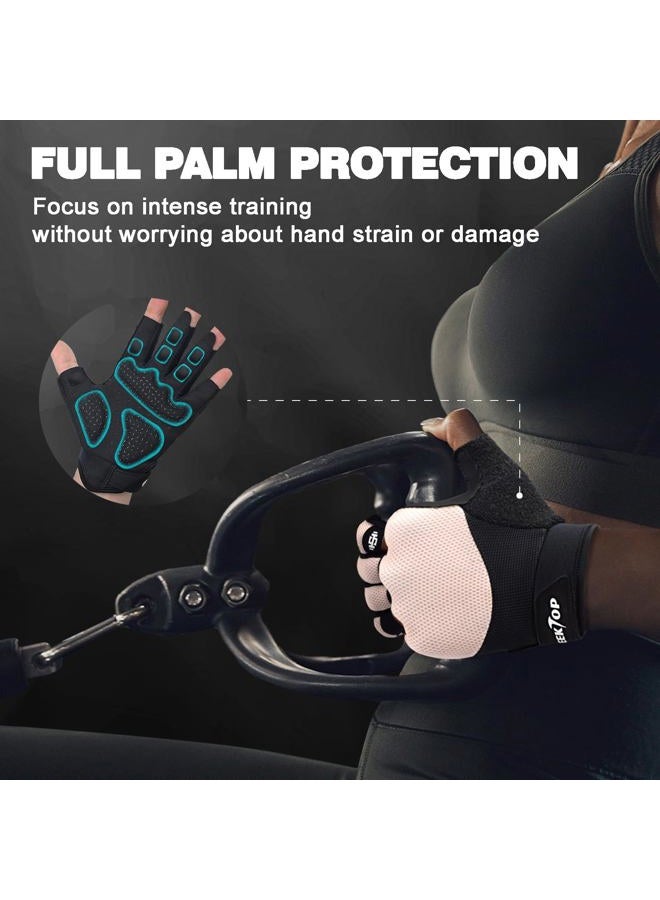 Seektop Breathable Workout Gloves for Women & Men, Thick Padded Weight Lifting Gloves, Full Palm Protection, Excellent Grip for Gym Fitness and Training, Exercise, Cycling - Image 4