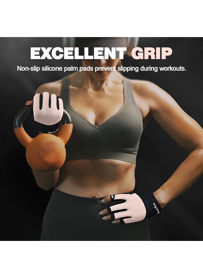 Seektop Breathable Workout Gloves for Women & Men, Thick Padded Weight Lifting Gloves, Full Palm Protection, Excellent Grip for Gym Fitness and Training, Exercise, Cycling - Image 5