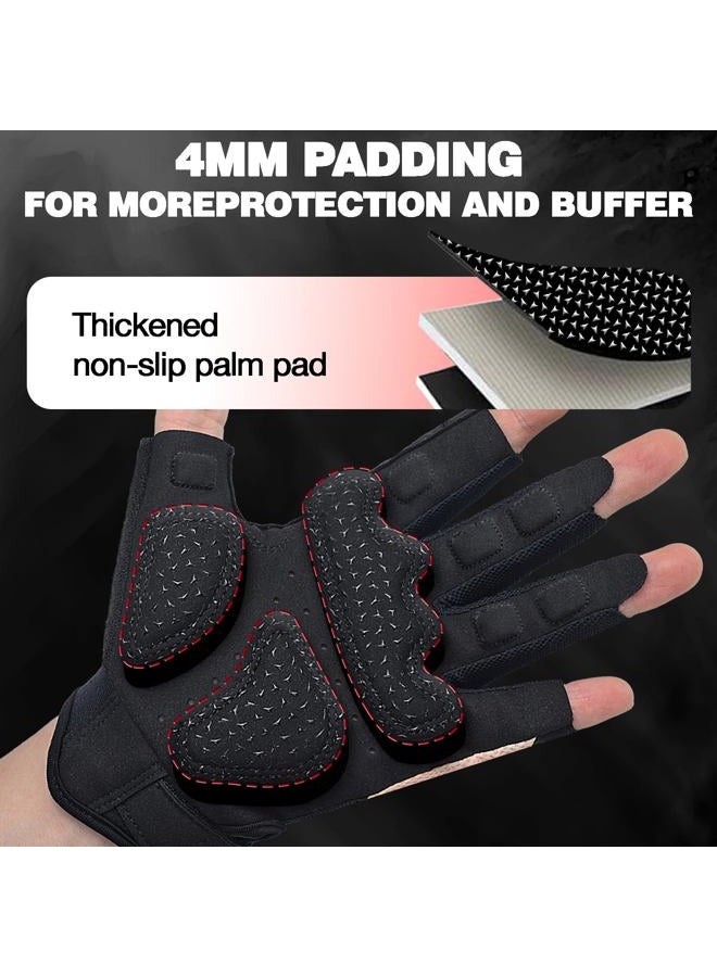 Seektop Breathable Workout Gloves for Women & Men, Thick Padded Weight Lifting Gloves, Full Palm Protection, Excellent Grip for Gym Fitness and Training, Exercise, Cycling - Image 2