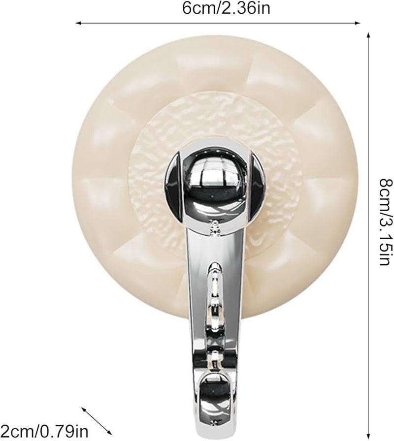 شفاف أحمر عتيق تموجات مصاصة شماعات 4 قطع متعددة الوظائف مطبخ حمام منظِّم - Image 5