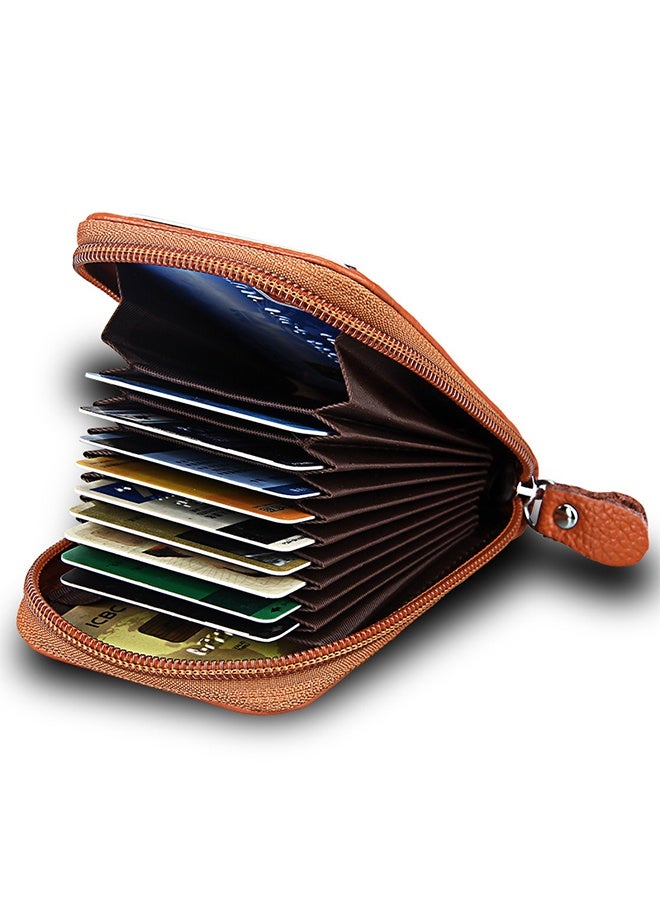 Leather Card Case Brown  - Image 1