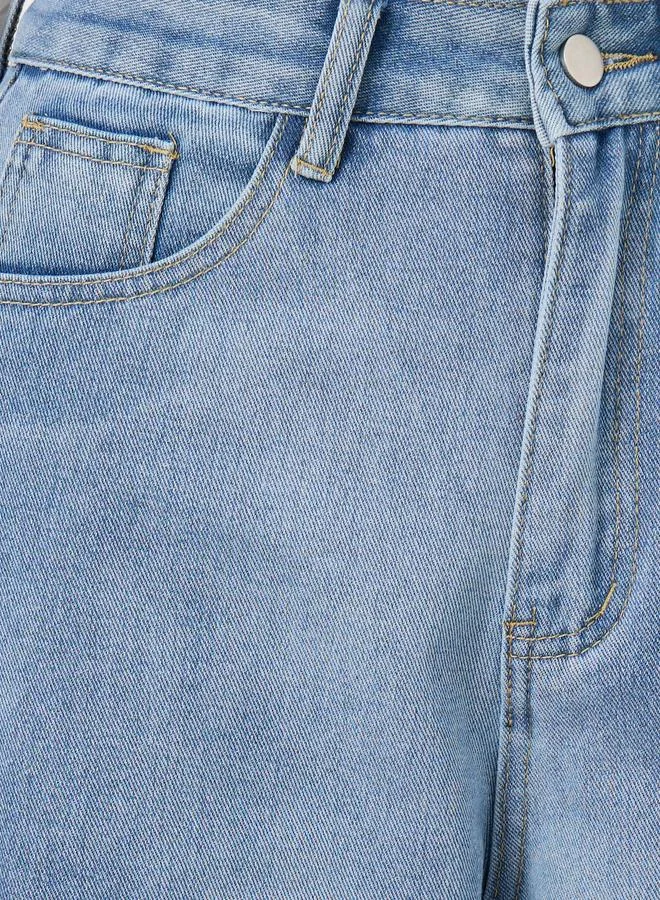 Take Two Take Two Ombre Print Mid Rise Wide Leg Jeans