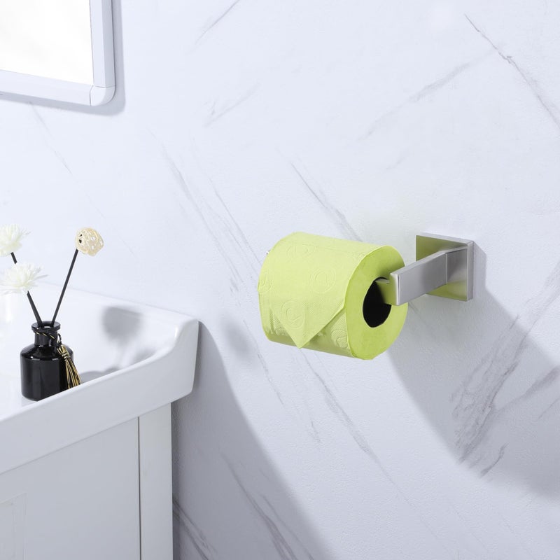 LANC Bathroom Toilet Paper Holder  Brushed Nickel Toilet Paper Roll Holder Wall Mounted for Kitchen Washroom Modern Toilet Tissue Roll Holder Dispenser Stainless Steel Left  A8807BN-LF - Image 3
