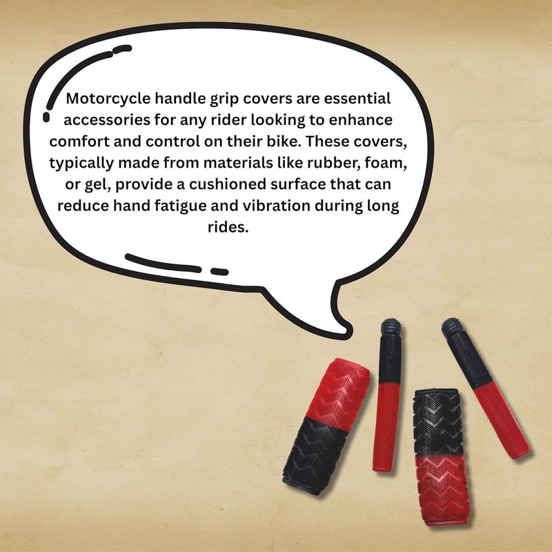 ZENITH New Universal Scooty, Motorcycle Soft Rubber Handle Grip Cover, Universal Fit, Non-Slip Design, Durable Comfort for Honda Activa,Yamaha, Bajaj, Hero (Red 4pc Set + Break Cover + Gear Cover) - Image 5
