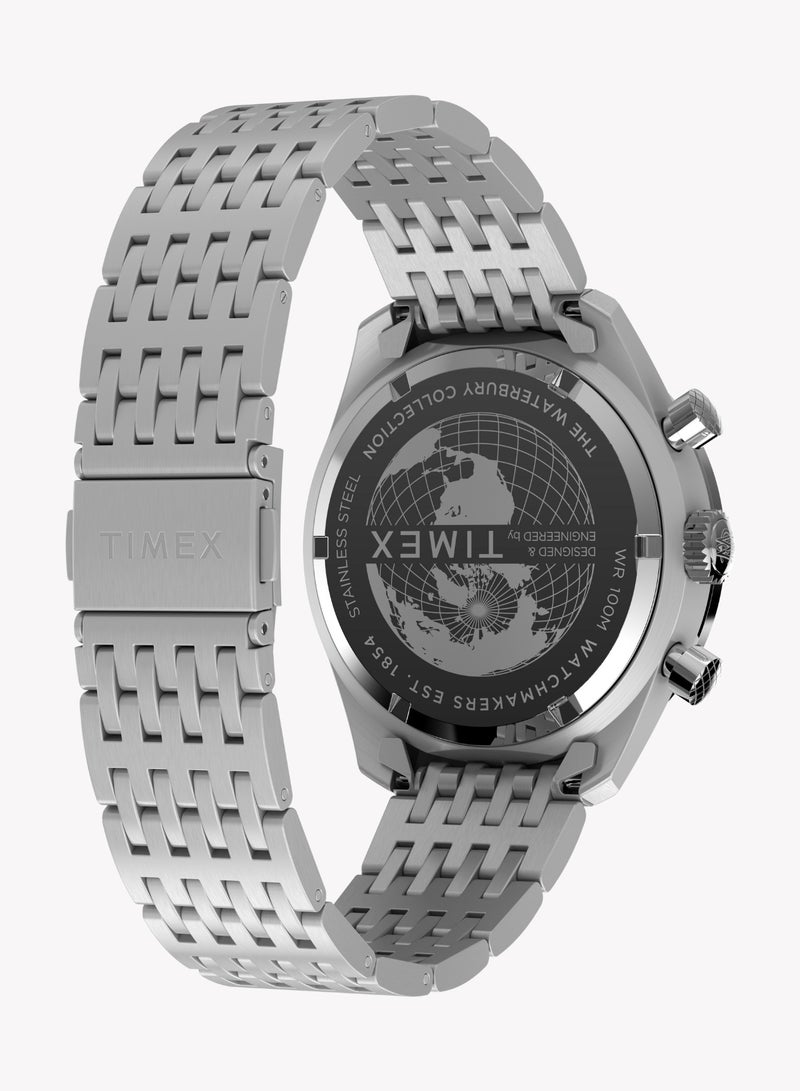 تيميكس ساعة تايمكس للرجال من الفولاذ المقاوم للصدأ، فضية | موديل TW2Y18700 - Image 5