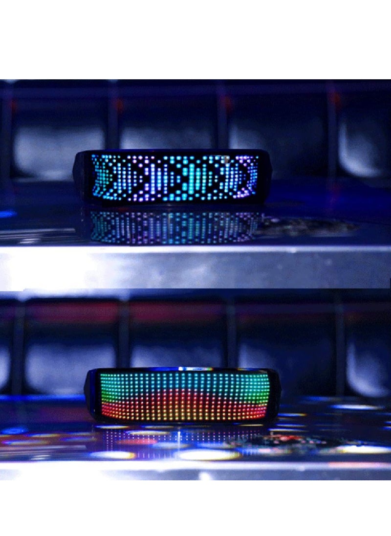 SYOSI Customizable Full Color Shining Glasses, Programmable Bluetooth 4.0 RGB Fullcolor Glowing LED Glasses, USB Rechargeable Future Style LED Light Up Glasses (full color)  - Image 2