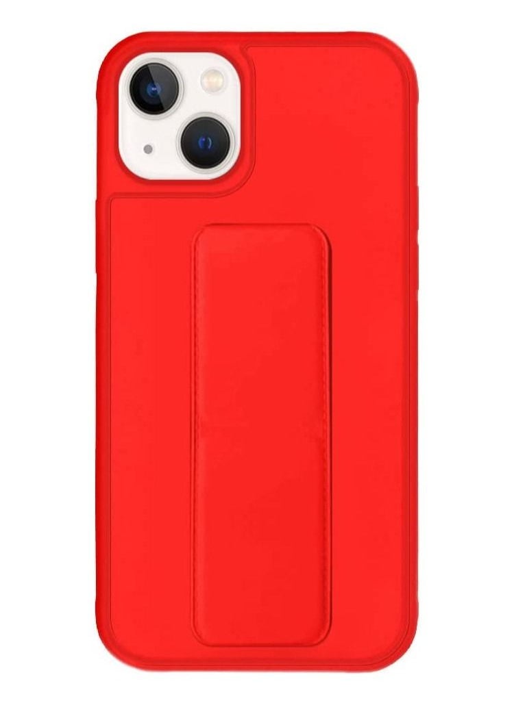 VITION Case Cover For iPhone 14 Plus Finger Grip Phone holder Case Car Magnetic Multi-function 3 in 1 Shockproof Back Protective Cover (iPhone 14 Plus Red)  - Image 3