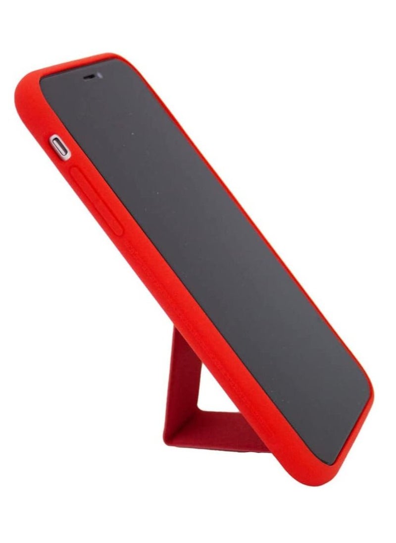 VITION Case Cover For iPhone 14 Plus Finger Grip Phone holder Case Car Magnetic Multi-function 3 in 1 Shockproof Back Protective Cover (iPhone 14 Plus Red)  - Image 2