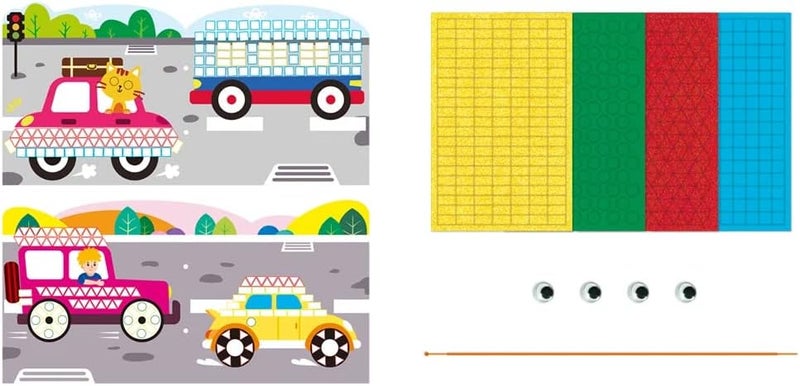 Avenir Create My First Story Book - Cars | Mosaic Junior Kit: Fun DIY Activity for Kids - Improve Coordination and Perception of Colors | Ideal gift for Kids 3+ - Image 3