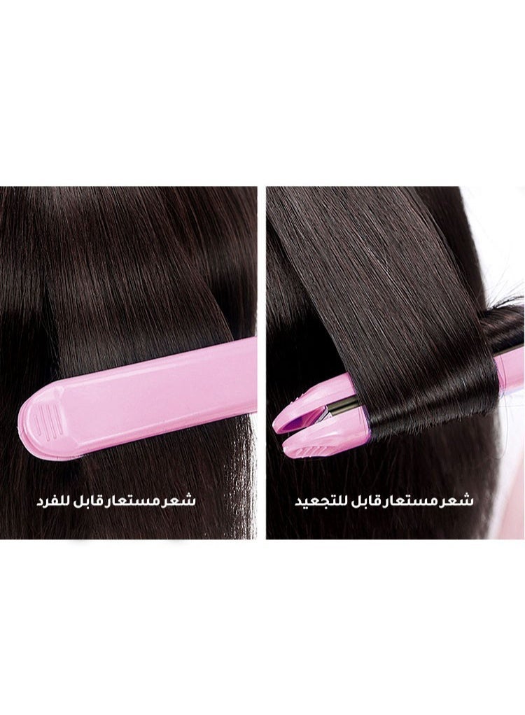 شعر مستعار كوري من شعر طبيعي، قابل للقص والتسريح - Image 2