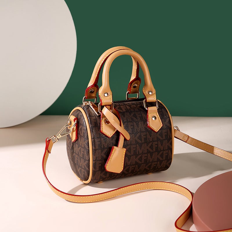MKF Mini Boston Bag with Print, PVC Shoulder Bag - Image 1