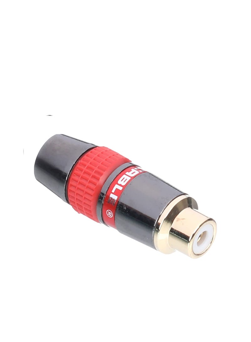 Keendex kx 2002 rca to rca female audio metal phono goldplated audio connector that supports 6mm wire - multi color - Image 3