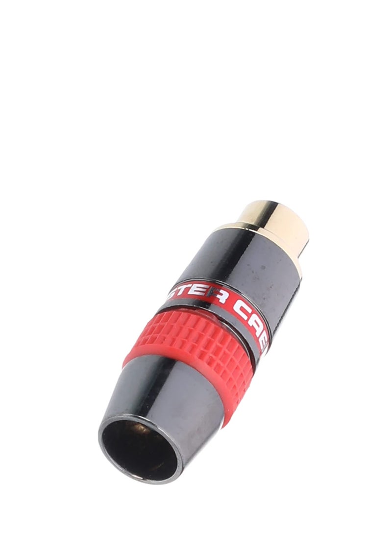 Keendex kx 2002 rca to rca female audio metal phono goldplated audio connector that supports 6mm wire - multi color - Image 2
