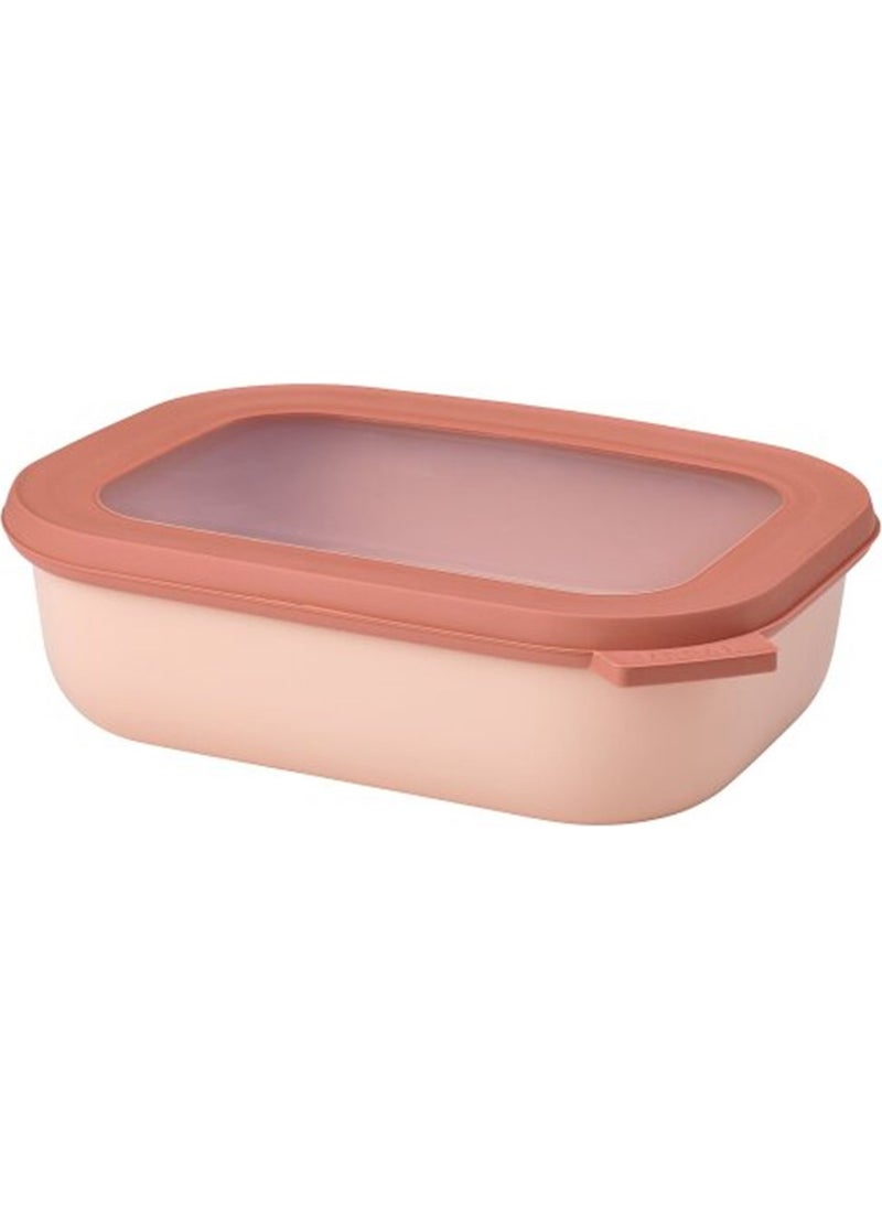 Mepal Multi Bowl Cirqula Rectangular Storage Container 1000 Ml- Nordic Blush  - Image 1