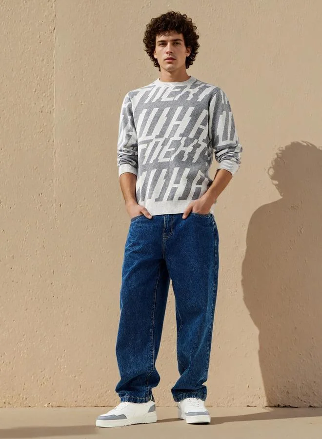 Splash FAV Men Crew Neck Printed Sweater