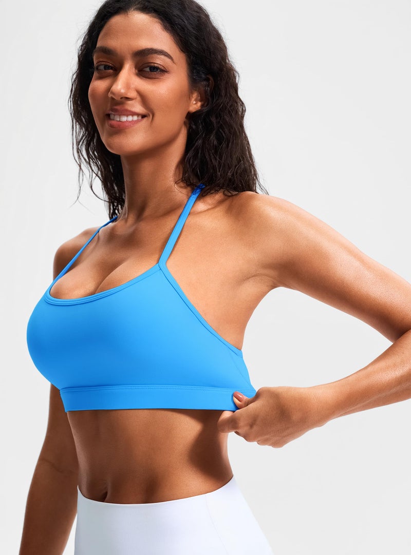 JOYSPELS Sports Bras for Women Workout Tops Open Back Racerback Padded Athletic Yoga Bra Basic Wireless Bra - Image 3