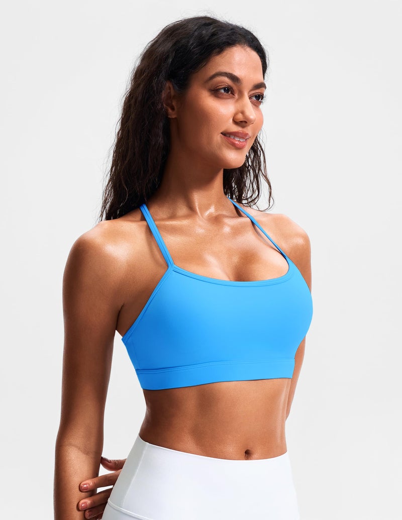JOYSPELS Sports Bras for Women Workout Tops Open Back Racerback Padded Athletic Yoga Bra Basic Wireless Bra - Image 2