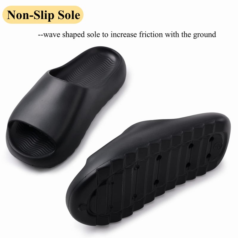 Cushioned Non-Slip Waterproof EVA Slides for Women Men and Kids, Soft Thick Sole Shower Sandals - Image 4