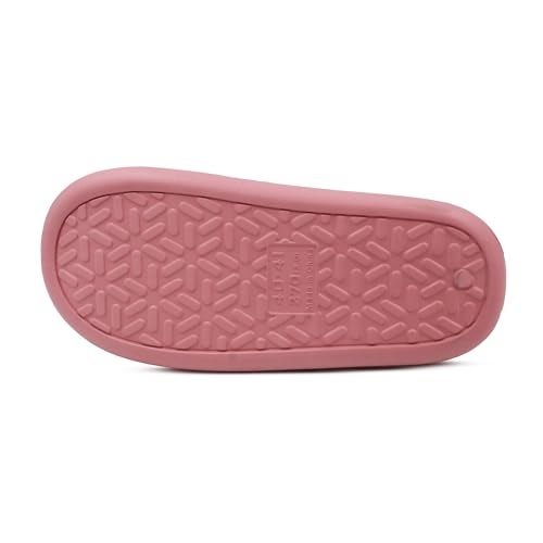VRITRAZ Winter Warm Slippers for Women | Soft Fur Indoor Home Footwear | Cushioned Grip Sole (Coral, 6) - Image 3