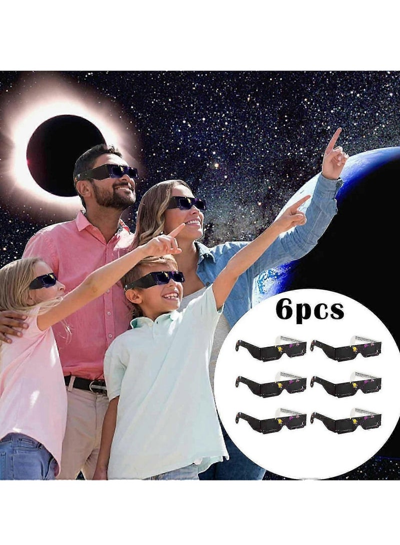 6 أزواج من نظارات كسوف الشمس لمساعدتك على رؤية الشمس بأمان (ألوان عشوائية) - Image 3