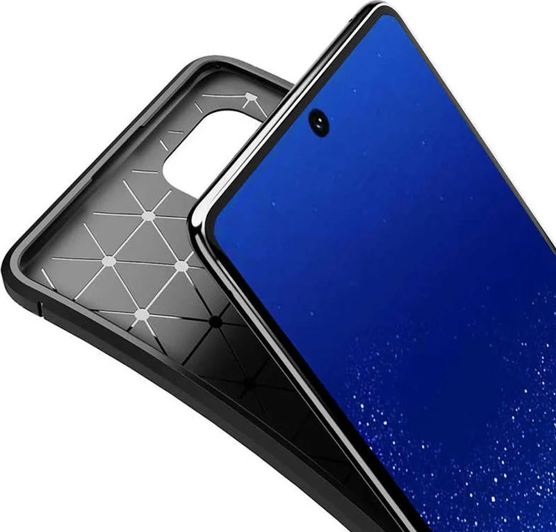 CoverZone Samsung Galaxy S10 Lite Case Carbon Deluxe TPU Silicone Dlx Brown