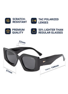 flâneur Flaneur Polarized Sunglasses - Cats Eye Big Frame Glasses, UV Protection Shades, Trendy Eyewear for Women & Men, Scratch-Resistant, Designer Accessories, Stylish Goggles with Polarized Lens  - Image 4