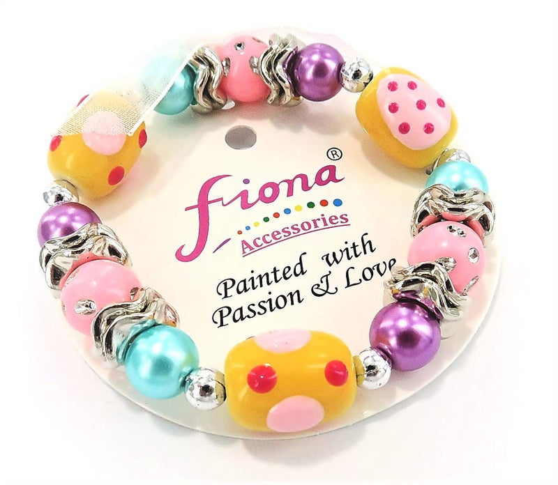 fiona Easter Bracelets For Girls - Glass Beaded Bracelets For Women Stackable - White Green Pink Turquoise Egg Bracelet 1 pc - Image 3